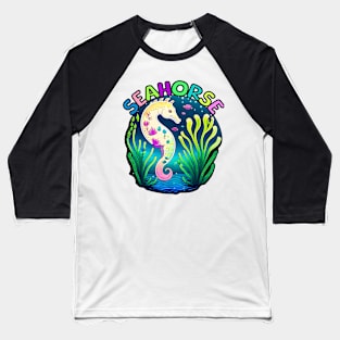 Animal Alphabet - S for Seahorse Baseball T-Shirt